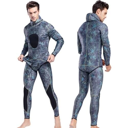 Diving Snorkeling Split Swimsuit Outdoor Wading Hunting Suit Camouflage Suit High-Elastic Warm Diving Suit MenS Diving Suit