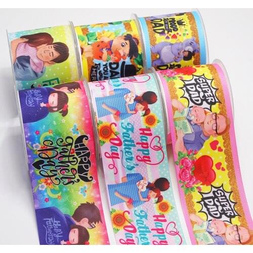 DIY Handmade Materials Printed Grosgrain Ribbon 50 Yard Per Size 53189