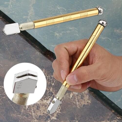 Glass Cutter Rhinestone Self-lubricating Tipped Glass Cutting Craft Glazing Tool Professional Handle