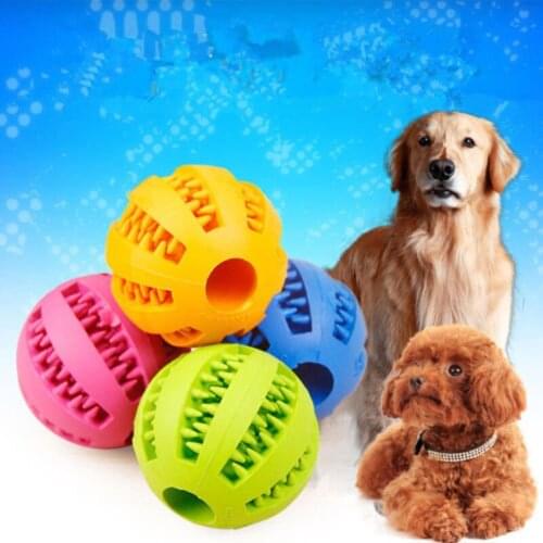 Pet Dog Rubber Ball Teeth Funny Toy Chew Treat Dogs Play Toy Training Dental