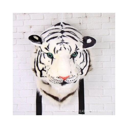 2018 NEW Arriival 3D Tiger Head Backpack Cartoon Animal Lion panda Plush Backpack Fashion personality trend attention Christmas