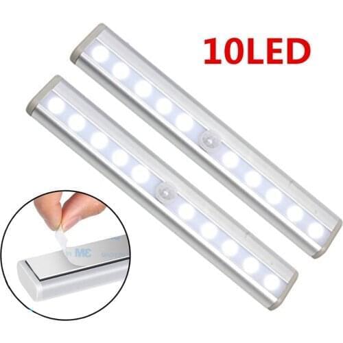 LED Bar Light Motion Sensor Aluminium Profile LED Nightlight Battery Powered Kitchen Cabinet Stairs Bar Lights Lighting