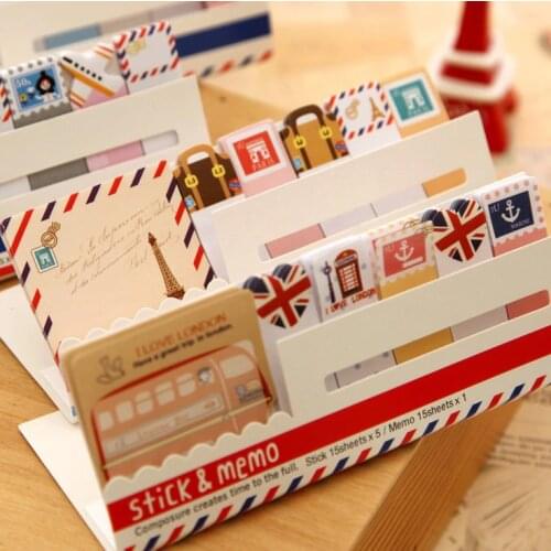Decoration Stationary Kawaii British Style Mini Memo Notepad,note Book&memo Pad,sticky Notes Book Mark