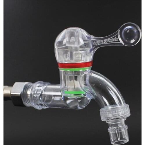 Antifreezing Food Grade Transparent Plastic Faucet Single Cold Plastic Bibcocks Anti-cracking Water Tap Washing Machine Faucet