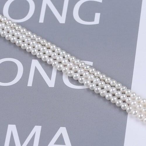 High Quality Cultured Freshwater Pearl Strand 3-3.5mm Tiny Perfect Round Shape Loose Bead Good Luster For DIY Making