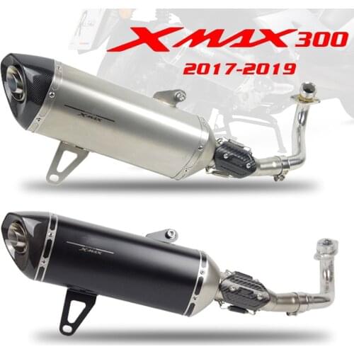 Xmax 300 250 Slip-On Exhaust Full Pipe Headers Carbon Fiber Muffler Exhaust Pipe Catalyst For Yamaha XMAX 250 300 cc 2017 2018