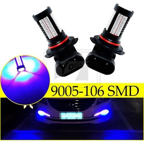 YaaGoo Durable HB3 9005 106SMD Yellow LED High Power Car Fog Truck DRL Lights LED Bulbs Lamp 2pcs