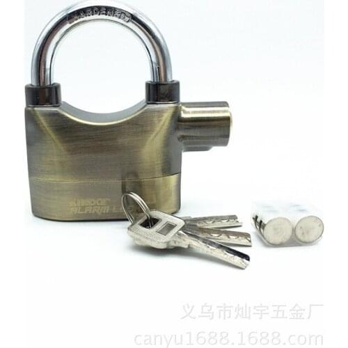 Kinbar Alarmlock Zinc Alloy Bronze Alarm Lock Warehouse Door Padlock Anti-Theft Alarm Security Lock
