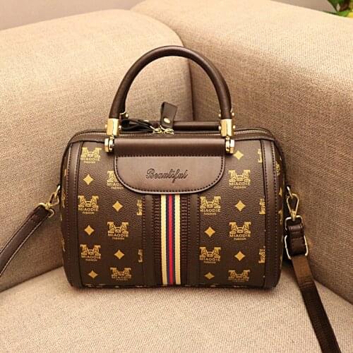 Women Bag 2020 Vintage Shoulder Bag Women Handbags Soft Leather Crossbody Bags Boston bag portable pillow bag cylinder bag big