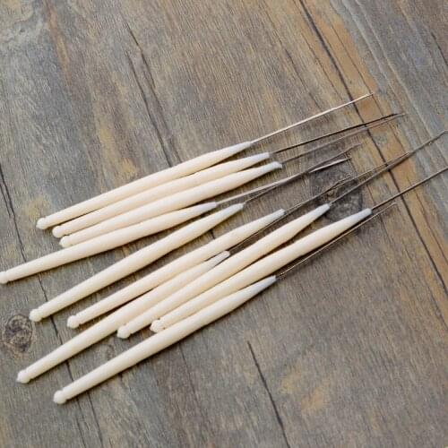 1.8MM Fine Crochet 16CM Knitting Needle DIY Black Light Orange Plastic Handle Handmade Crochet Hook for Laced Sewing Tools D