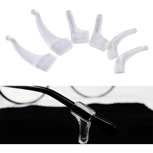 10 Pairs Anti Slip Silicone Ear Hooks Transparent Soft Temple Tip Holder Eye Glasses Accessories