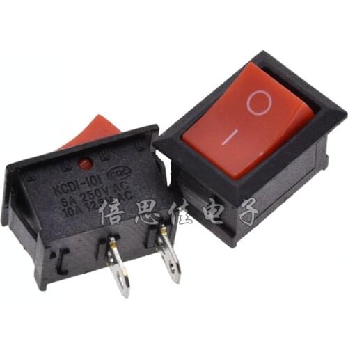 20pcs/Rocker switch 15X21/15*21MM 2 Pin KCD1-101 6A250V Ship type switch
