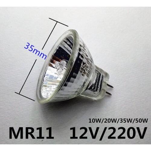 4pcs/lot halogen spotlights MR11 12v 10w 20W 35W 50W halogen 12V MR11 20W MR11 12V 35W MR11 12V 50W