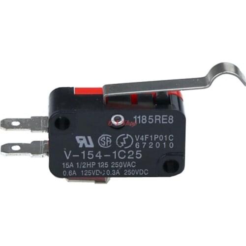 5PCS V-154-1C25 15A, 250V Micro Limit Switch Push Button SPDT Momentary Snap Action Inching switch travel switch