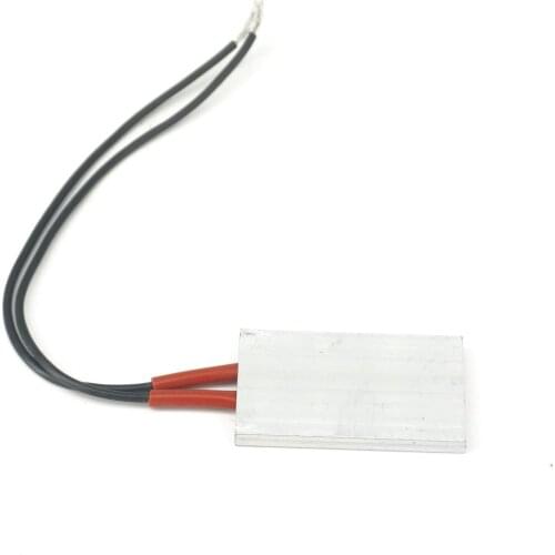 50*28.5*5mm 12V 220 Degree C 8~40W Ceramic PTC Heater Aluminum Thermostat Heating Plate Element
