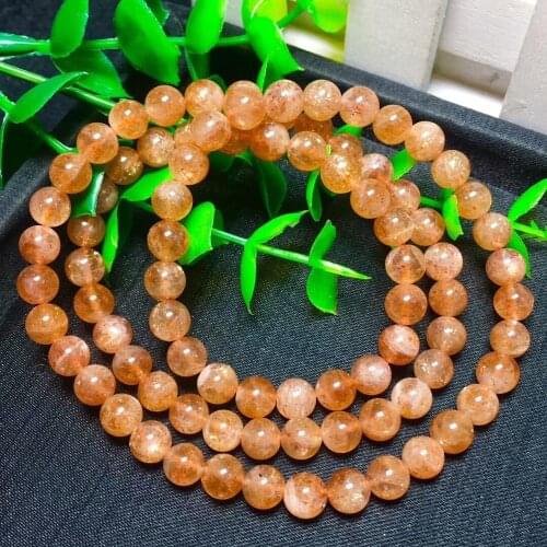 Free Shipping Natural Gold Quartz Strawberry Crystal Beads Bracelet AAA 6.6mm