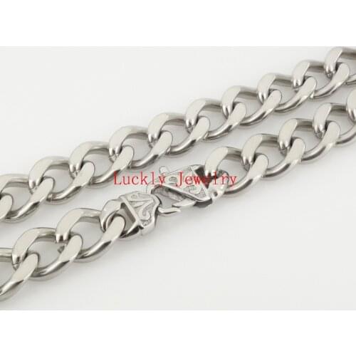 Daily Deals 10mm/ 15mm wide High Quality Mens Jewelry 316L Stainless Steel Miami Cuban Curb Link Chain Necklace 18 inch-40 inch
