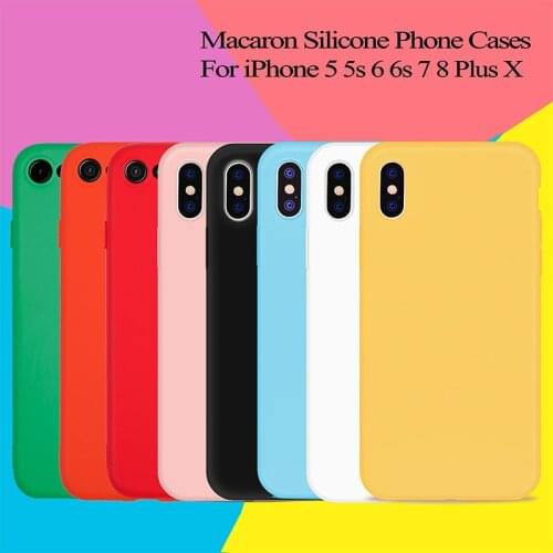 Classic Plain Matte Phone Case For iPhone 5 5s SE XS XR 6 6S Plus Candy Color Soft Phone Cover For iPhone 8 7 Plus MAX