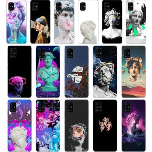 11Alternative statue art Popular Soft Silicone Tpu Cover phone Case for Samsung Galaxy A31 A41 A51 A71 A40 2019 Case