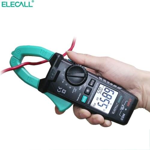 ELECALL Clamp multimeter NCV Digital Clamp Meter With Torch Diode Resistance Measurement New arrival 2020