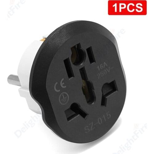 EU Power Adapter High Quality Plug Adapter 2 Round Socket AU US UK CN To EU AC Wall Socket Universal 16A 250V EU Converter