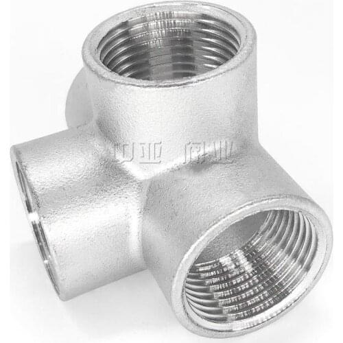 Stainless Steel 304 1/2" 1" Female BSP Thread Pipe Fitting 4 way Equal Cross Connector SS304