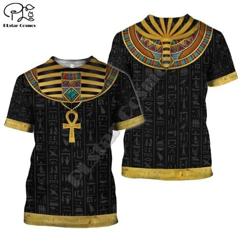 PLstar Cosmos Horus Ancient Horus Egyptian God Eye of Egypt Pharaoh Anubis face 3d Printed T-shirt Men/Women Unisex Streetwear