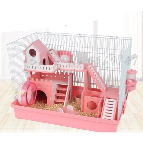 Harajuku Hamster Cage Supplies Foundation Acrylic Golden Bear House Villa Single Double Package