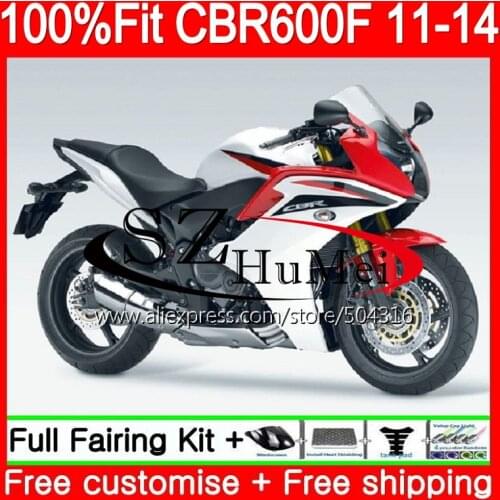 Injection For HONDA CBR600F4i CBR600F 11 12 13 14 116NO.0 CBR 600 F 600F CBR600 F F4i 2011 2012 2013 2014 Fairings Factory red
