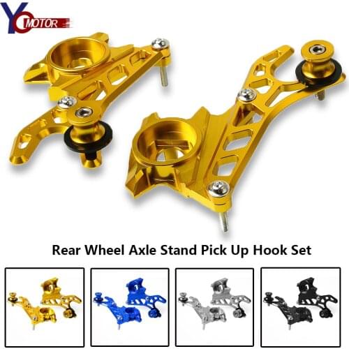 CNC Motorcycle Rear Wheel Axle Stand Pick Up Hook Set 8mm Swingarm Sliders For Yamaha FZ MT 07 FZ07 MT07 FZ-07 MT-07 2013-2016