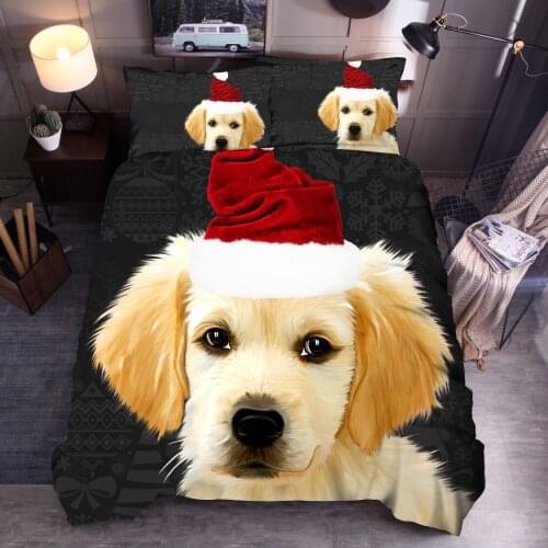 Teddy Bedding Set Animal 3D Dog Pet Duvet Cover for kids Single Twin King Size Comforter Set 150 Bed Set 3D quilt Home Textiles
