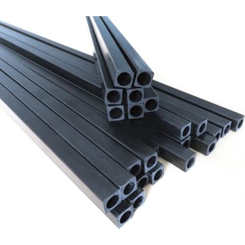 2pcs 1000mm Length Carbon Fiber Square Tube High Strength OD1.4-9mm Outer Square Inner Round Rectangle Tube,For Kite Tent RC DIY