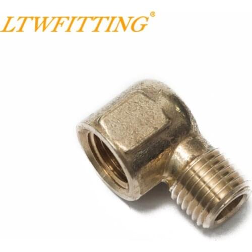 LTWFITTING Brass Pipe 90 Deg 1/4" NPT Street Elbow Forged Fitting Fuel Air Boat