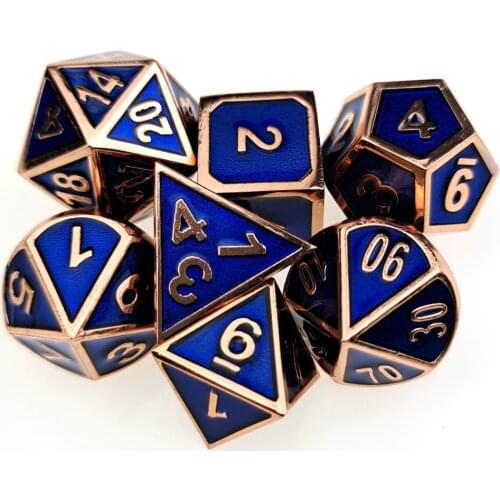 Metal DND Dice Super Heavy Set of 7 D&D Dice for Dungeons and Dragons Games