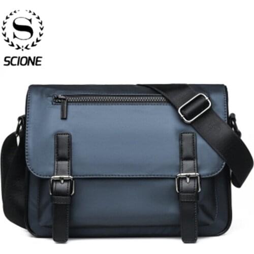 Scione Men Bag Oxford Casual Messenger Bag 2020 Fashion Business Man Shoulder Bags Male Crossbody Bags For Men Blue Flap Bag