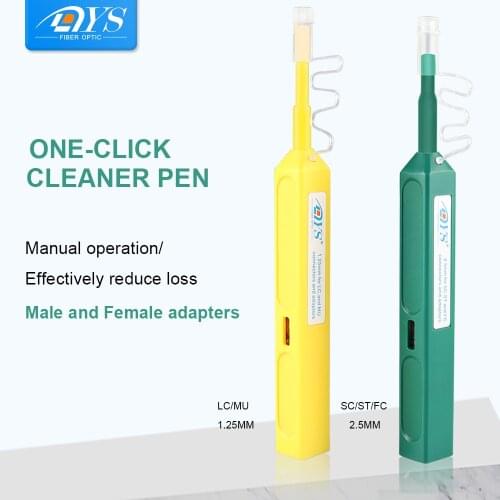 One-Click Cleaner Connector Optical Fiber Cleaning Pen 2.5mm 1.25mm LC MU SC FC ST FTTH Tools Kits