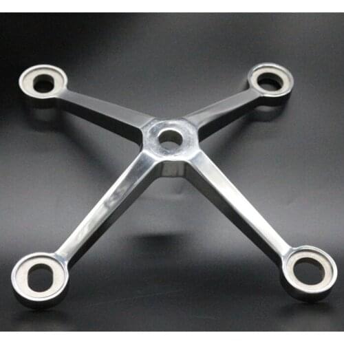 Four arm stainless steel glass curtain wall holder spider