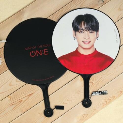 New South Korean Groups Kpop Bangtan Boys ONE Same Handmade Clearly HD Big Round Fans Map Soul PVC Fans Gift Top Quality Design