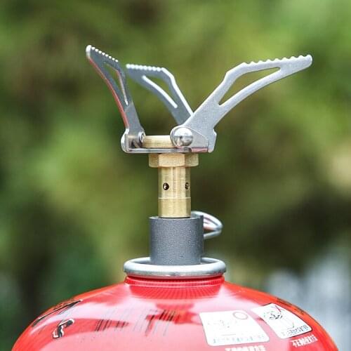 Outdoor Camping Gas Propane Stove Mini Camping Stove Outdoor Gas Burner Survival Pocket Cooking Picnic Equipment Accessories