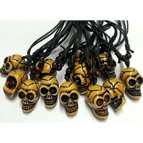 FREE SHIPPING 12 pcs Skull Necklace Gothic Punk Men Boyfriend & Girlfriend Jewelry Gift
