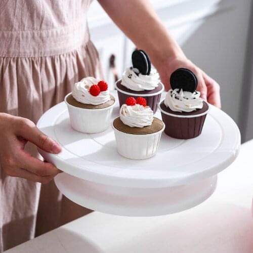 Cake Turntable Baking plastic Anti-Skid Mold Cooking Plate Rotating Round Cake Decorating Tools DIY Rotary Table Kitchen Gadget