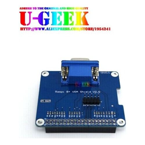 UGEEK GPIO to VGA Adapter HAT Expansion Board/Shield for Raspberry Pi 3 Model B, 3B+, 4B, 3A+, 2B, B+, A+, Zero, Zero w