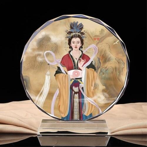 Taishan mother portrait, Bixia Yuanjun statue, Buddha statue, crystal ornaments, handicrafts