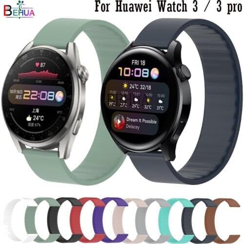 WatchBand Strap For Huawei Watch 3 pro Silicone Elastic Loop 18 20 22mm Bracelet For Huawei Watch GT 2 42mm 46mm pro Wristband