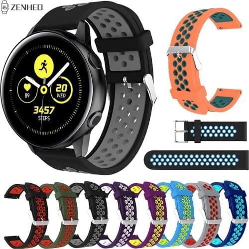 20mm Silicone Band Strap For Samsung Galaxy Watch Active/Galaxy Watch 42mm Replacement Watchband For Samsung Gear S2 Sport