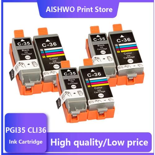 PGI35 CLI36 Compatible Ink Cartridges For Canon PGI-35 CLI-36 For Canon IP100B IP100 mini260 mini320 / IP100 With Battery