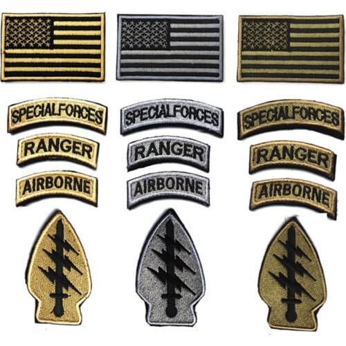 Special forces ranger airborne Patches badge on clothing armband sticker Tactical military embroidered BADGES