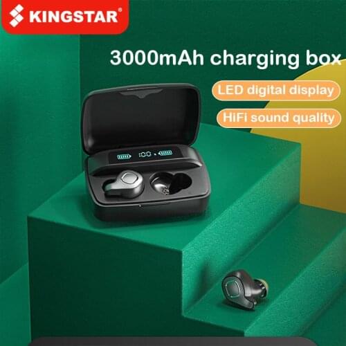 KINGSTAR F8 PLUS TWS Bluetooth Earphones Wireless Earbuds With 3000mah Charging Case LED Display HiFi Sports Waterproof Headset