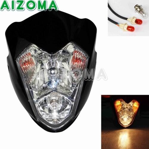 Street Motorcycle 12v/10w Headlight Assembly for Honda Suzuki Yamaha Kawasaki GSXR CBR CB YZ Fazer Universal Headlamp