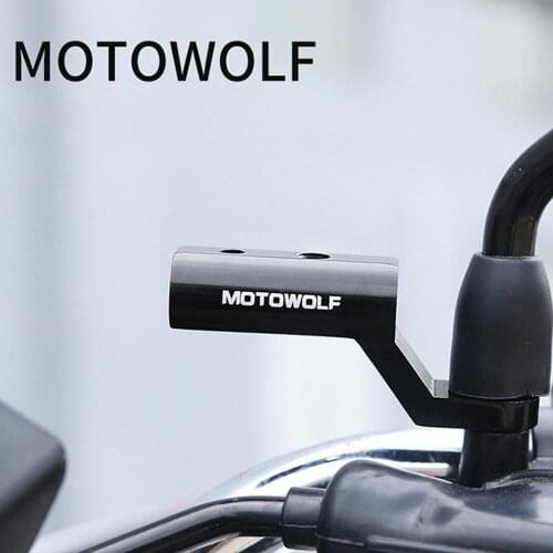 Universal Motorcycle Rearview Mirror Mount Bracket Multifunct Light Stand Aluminum Alloy Extension Rod Handlebar Extension Rack